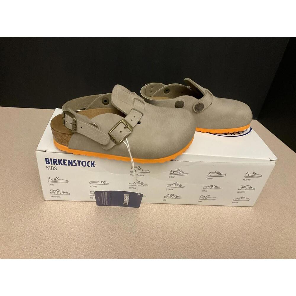 NEW! KIDS BIRKENSTOCK KAY BIRKOFLOR DESERT SOIL TAUPE CLOGS. EU 26-US 8 NARROW